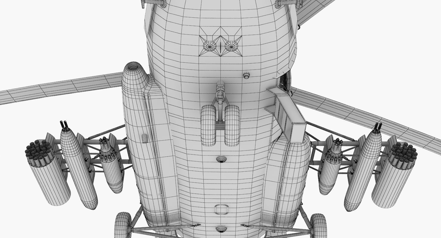 Mi-8MT Russian Air Force Animated Low-poly 3D model_85
