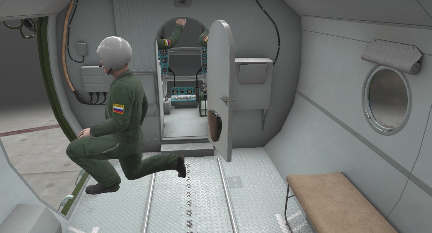 Mi-8MT Russian Air Force Animated Low-poly 3D model_41