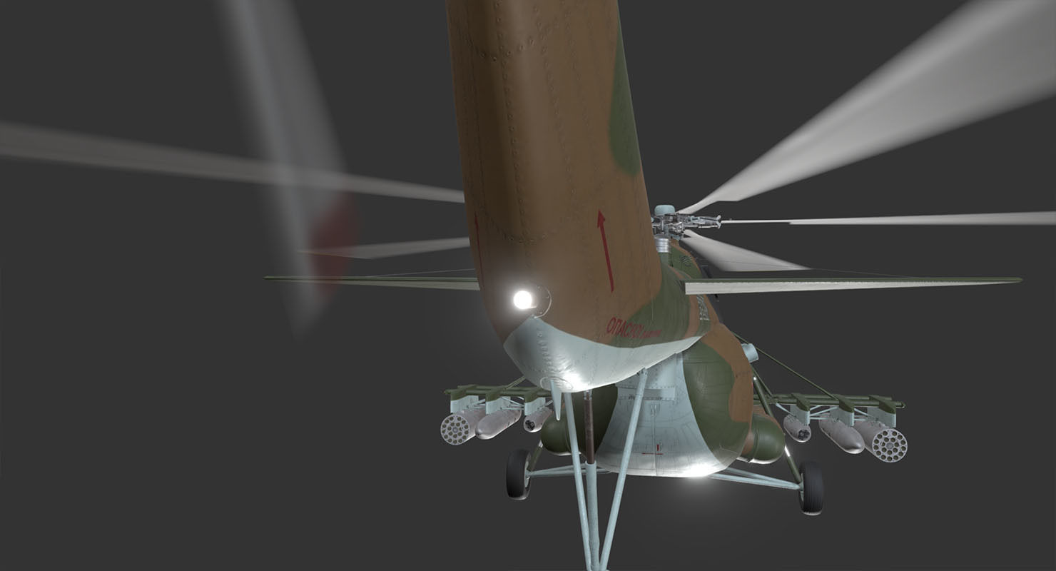 Mi-8MT Russian Air Force Animated Low-poly 3D model_4