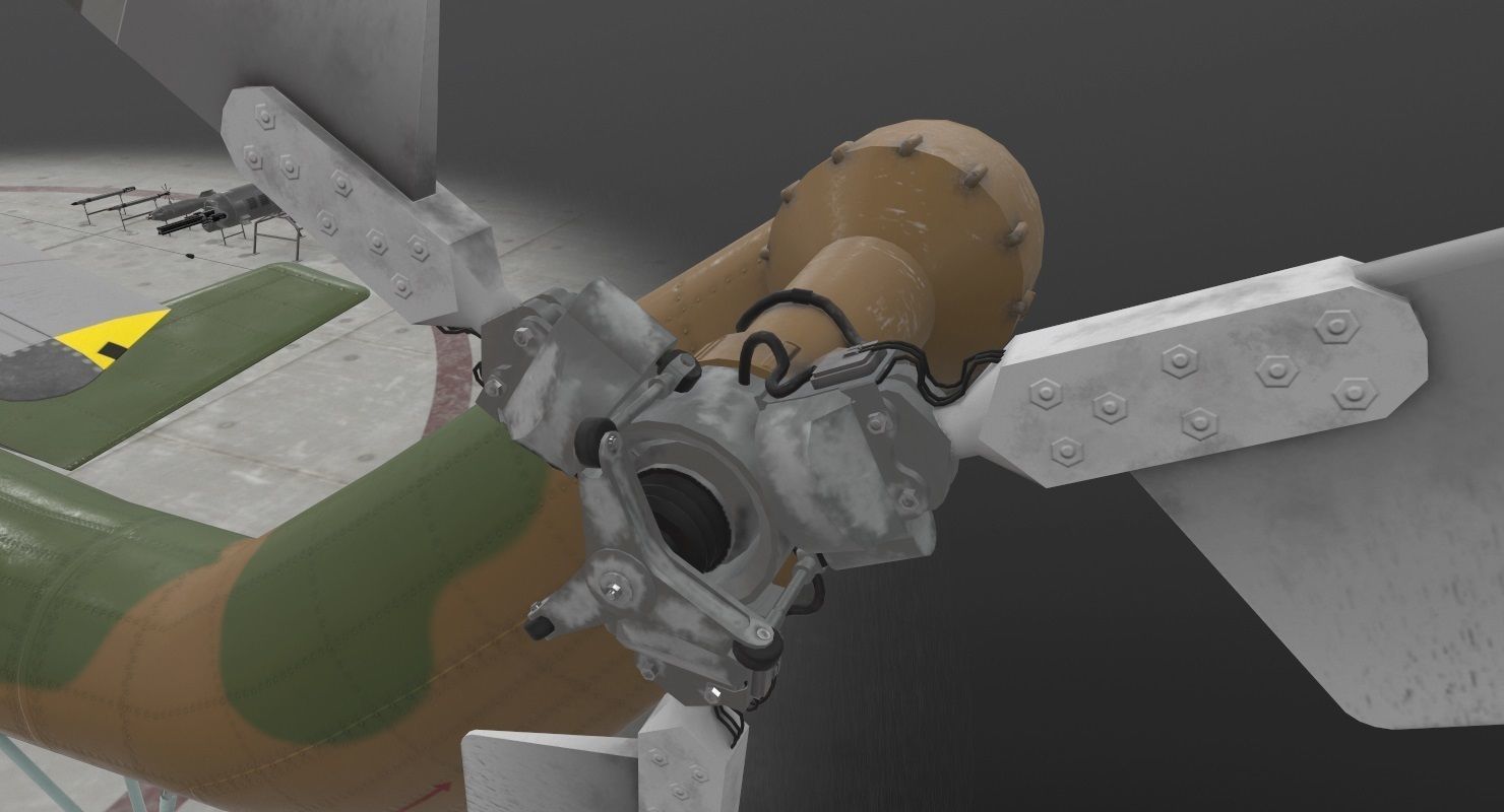 Mi-8MT Russian Air Force Animated Low-poly 3D model_24