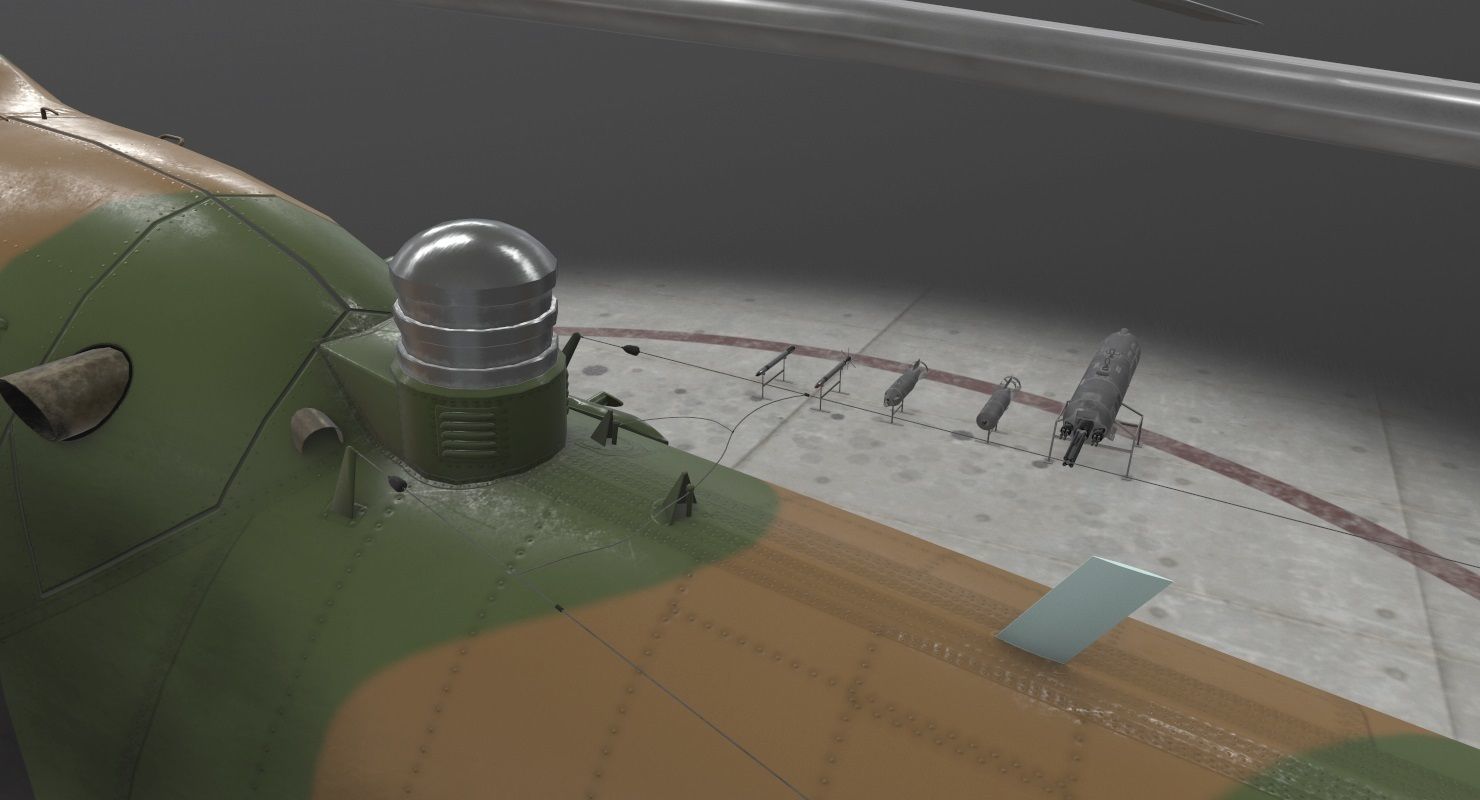 Mi-8MT Russian Air Force Animated Low-poly 3D model_22