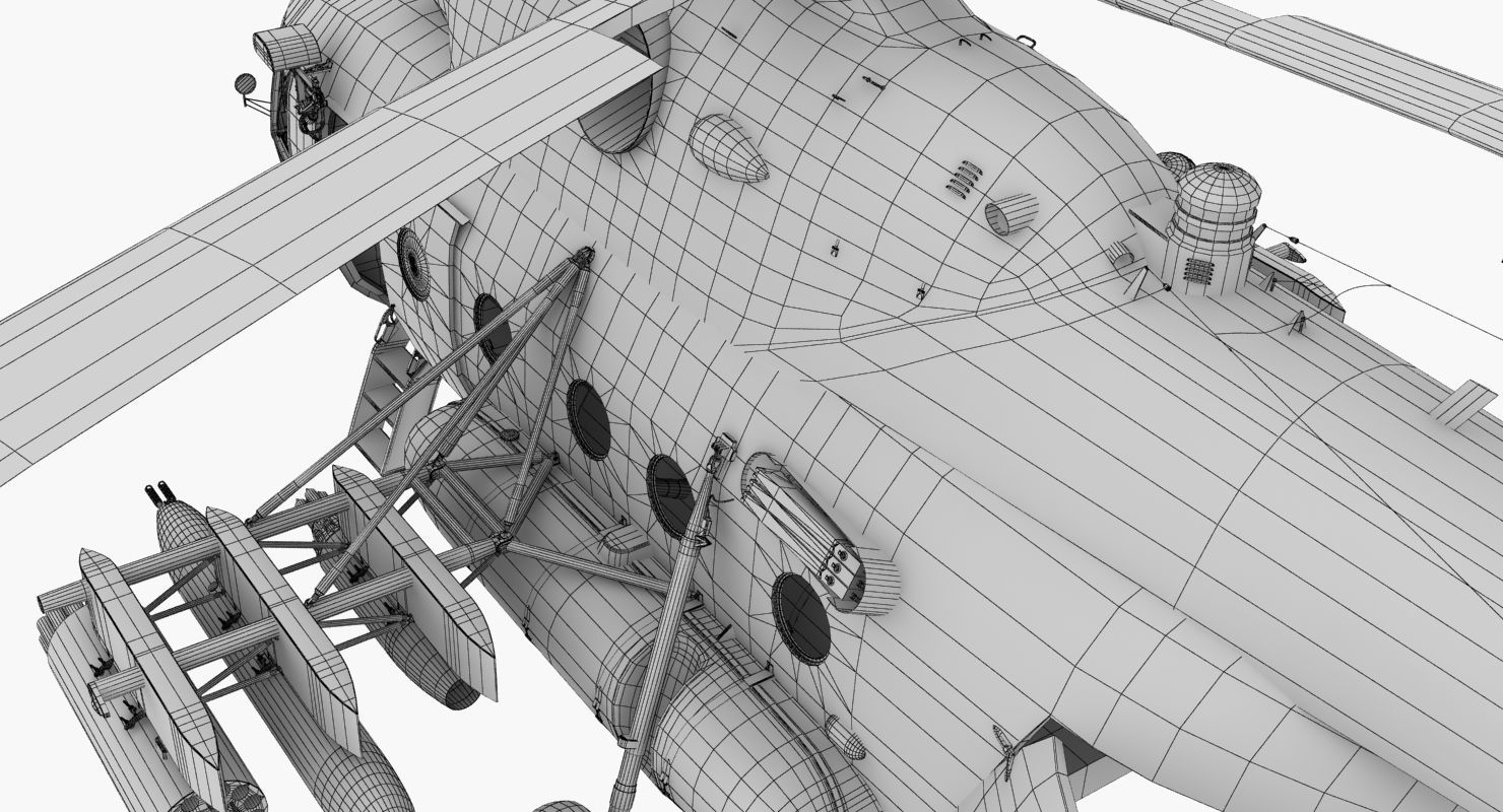 Mi-8MT Russian Air Force Animated Low-poly 3D model_78