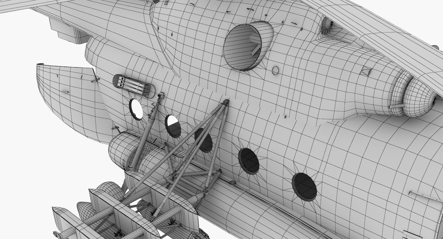 Mi-8MT Russian Air Force Animated Low-poly 3D model_72