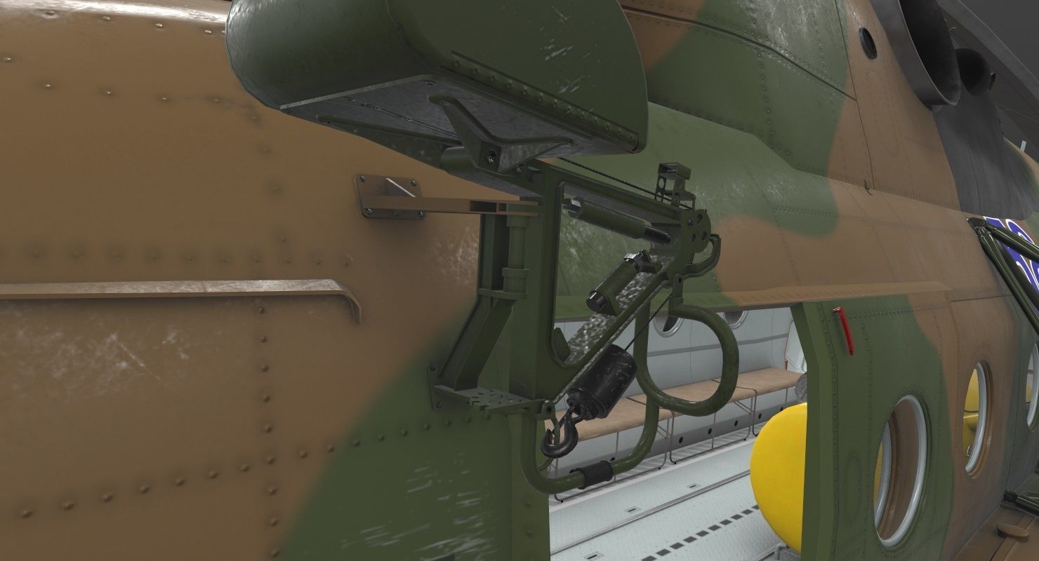 Mi-8MT Russian Air Force Animated Low-poly 3D model_18