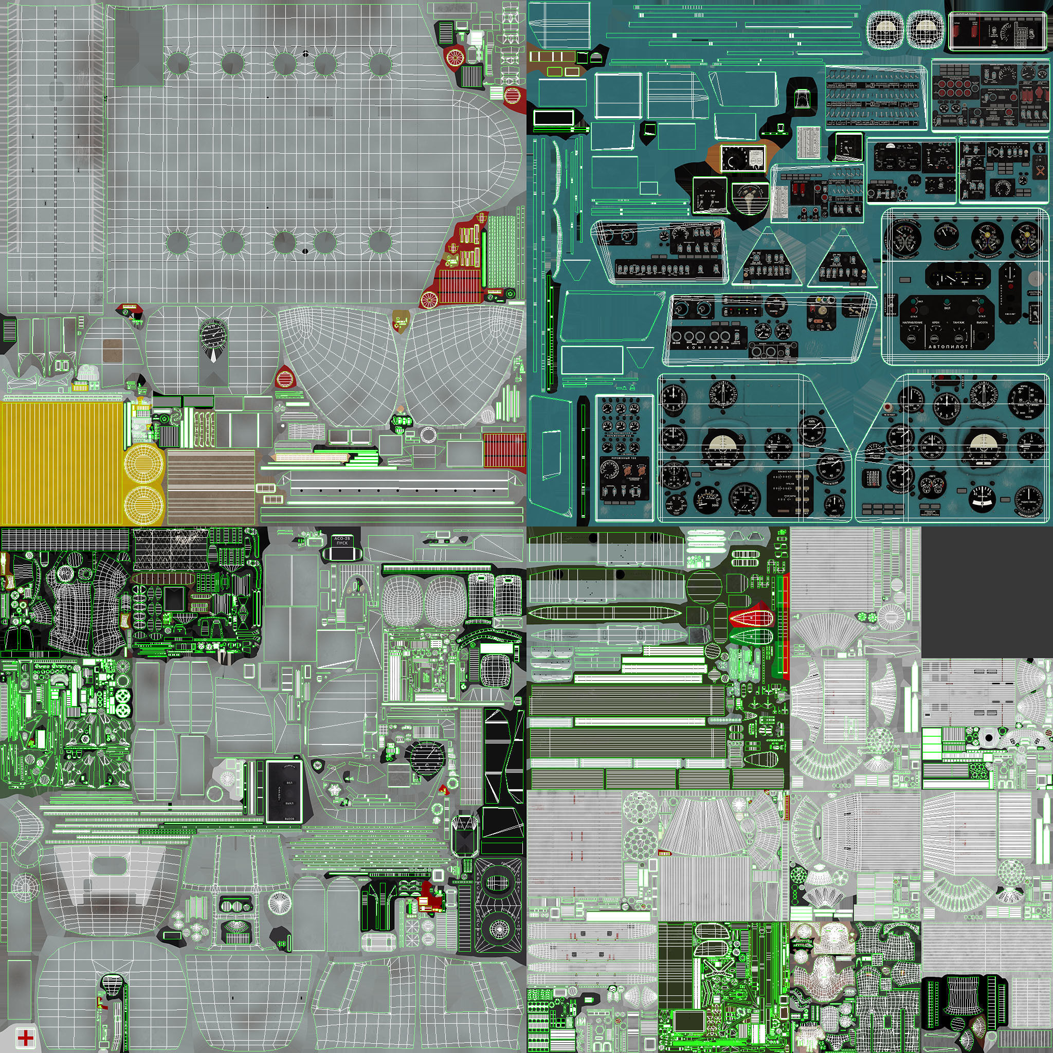 Mi-8MT Russian Air Force Animated Low-poly 3D model_56