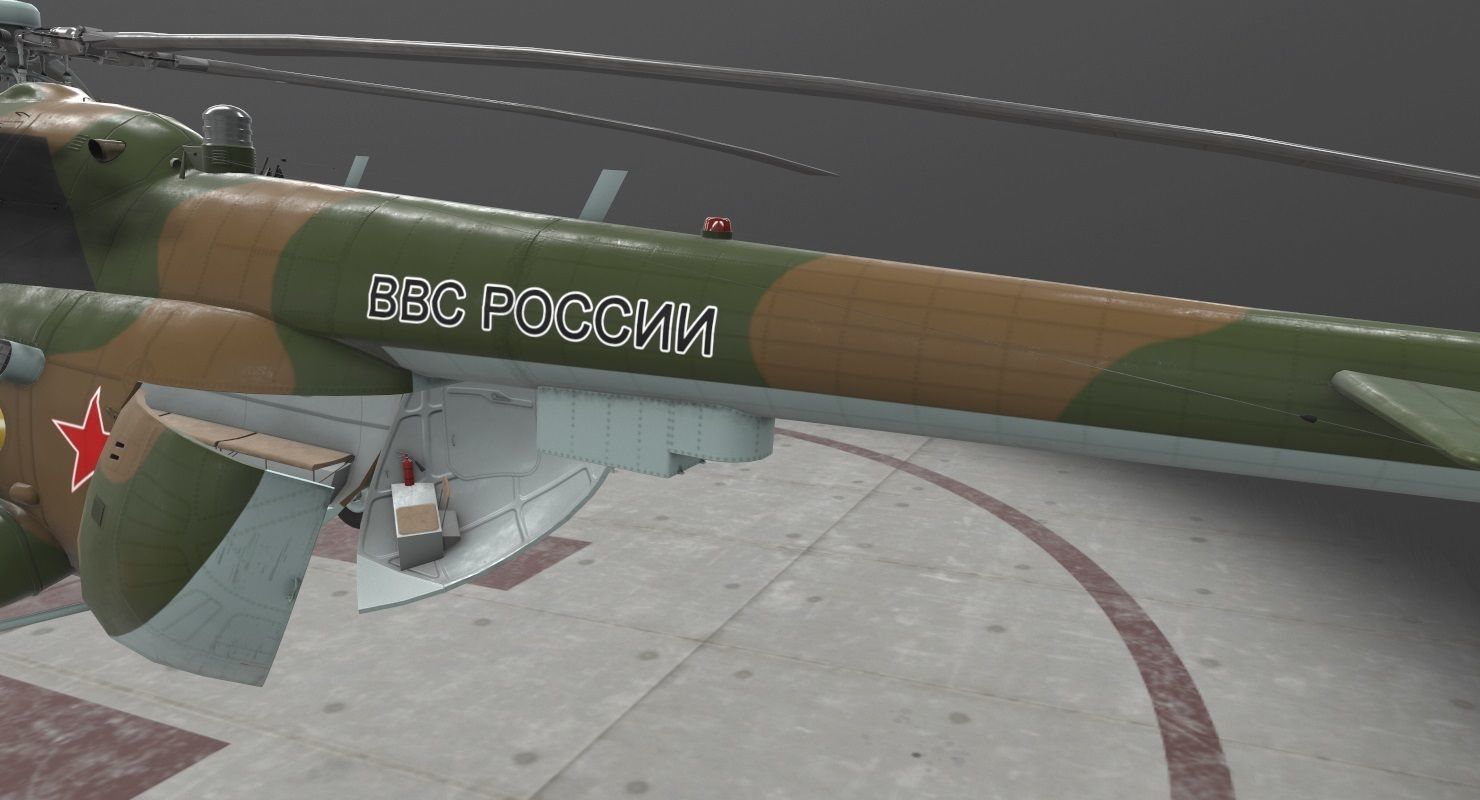 Mi-8MT Russian Air Force Animated Low-poly 3D model_8