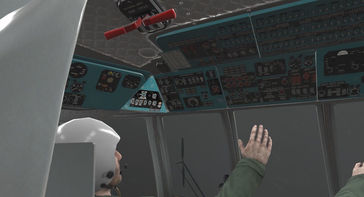 Mi-8MT Russian Air Force Animated Low-poly 3D model_38