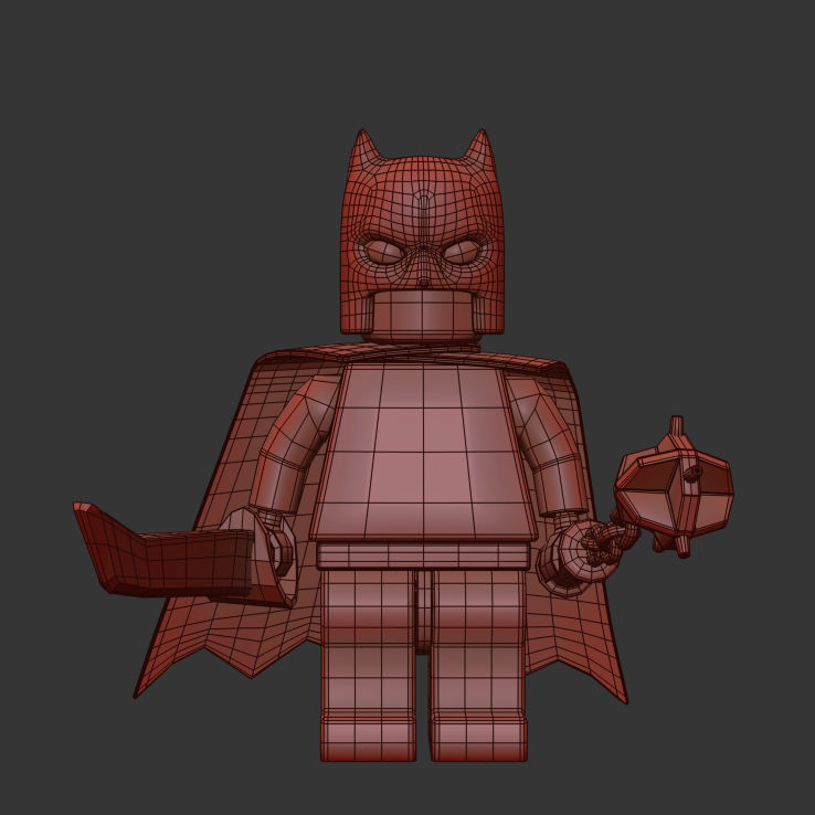 Batman Lego-Rigged Low-poly 3D model_3