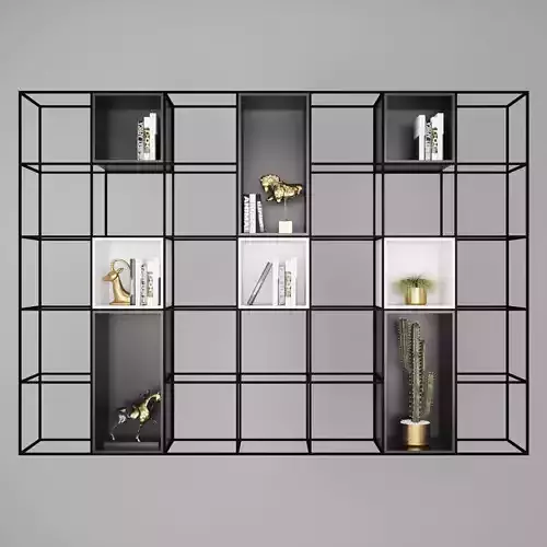 decorative bookshelf - gold