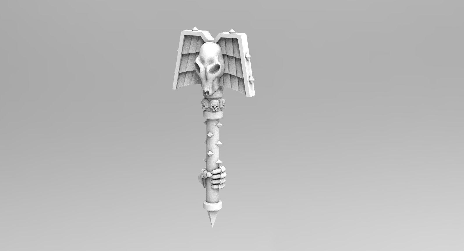 Wolf Priest Rods of Office - Standard And Next Gen Hands 3D print model_3