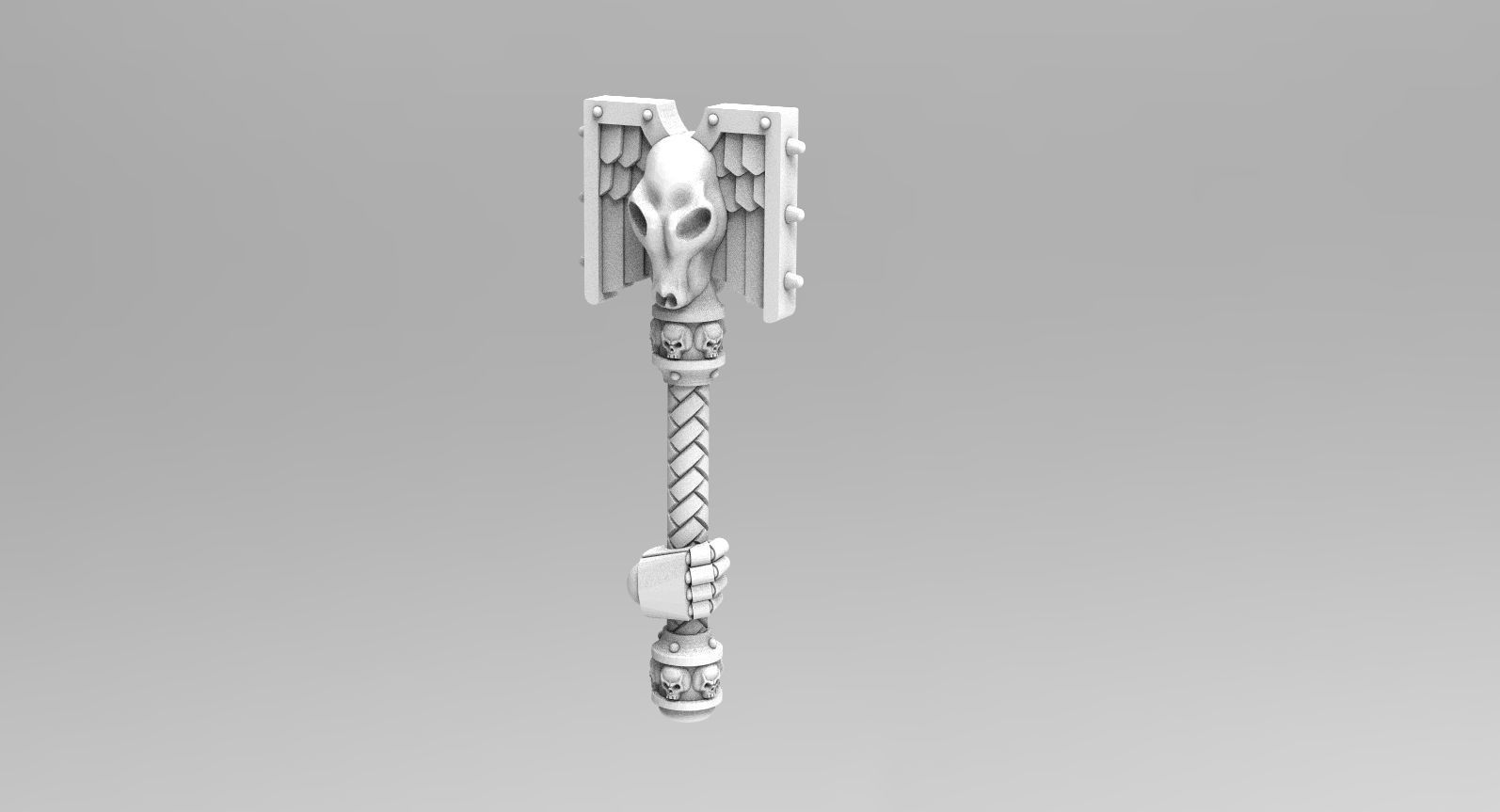 Wolf Priest Rods of Office - Standard And Next Gen Hands 3D print model_2