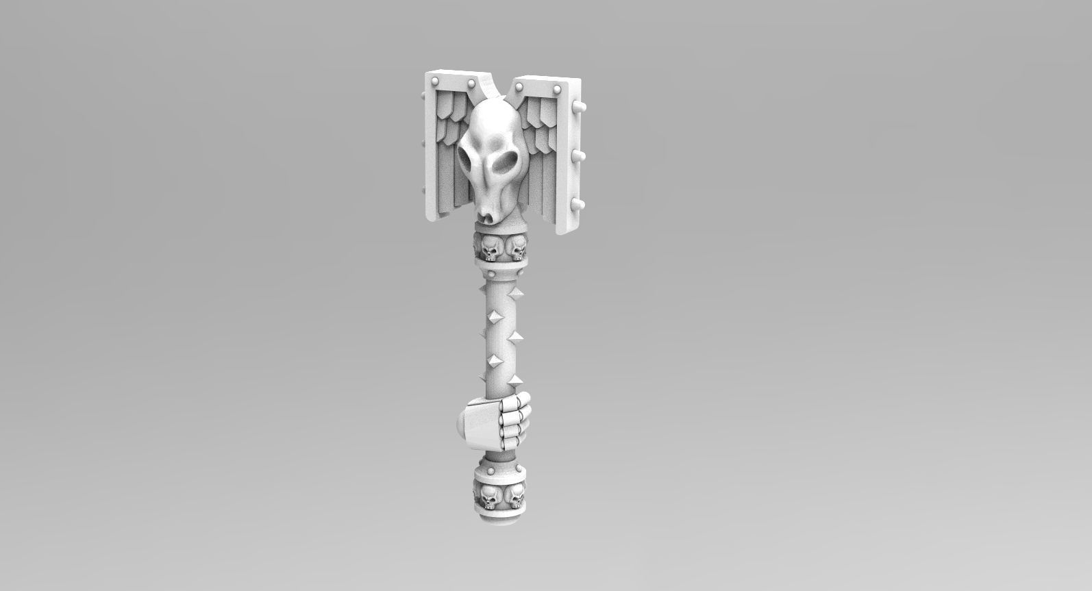 Wolf Priest Rods of Office - Standard And Next Gen Hands 3D print model_6