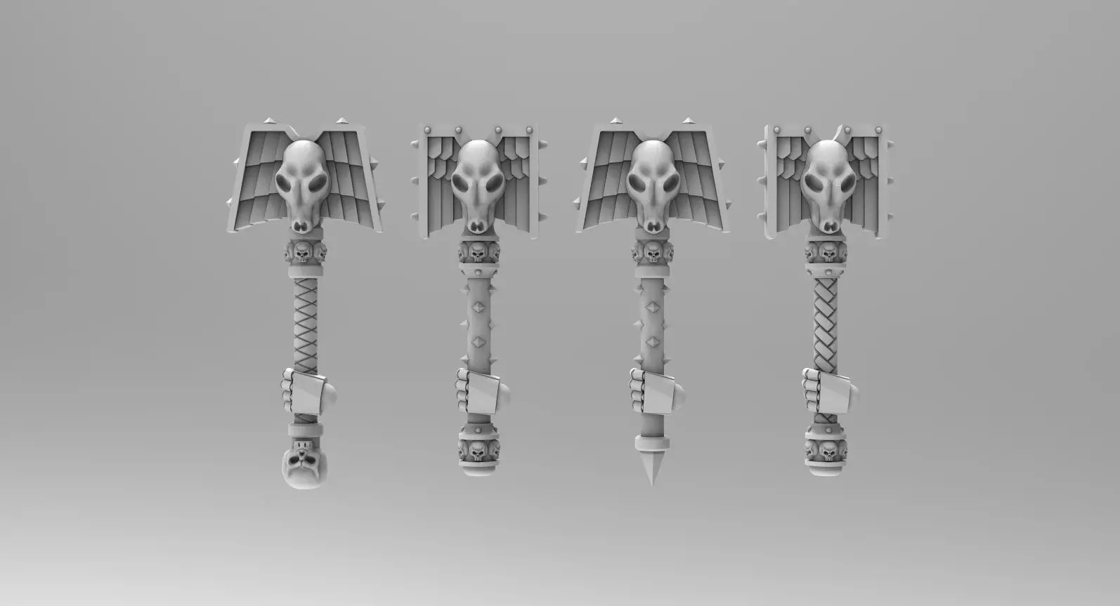 Wolf Priest Rods of Office - Standard And Next Gen Hands 3D print model_0