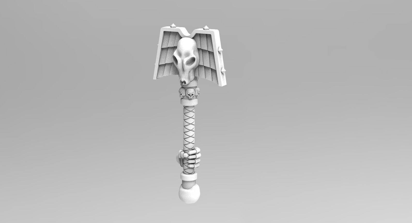 Wolf Priest Rods of Office - Standard And Next Gen Hands 3D print model_7