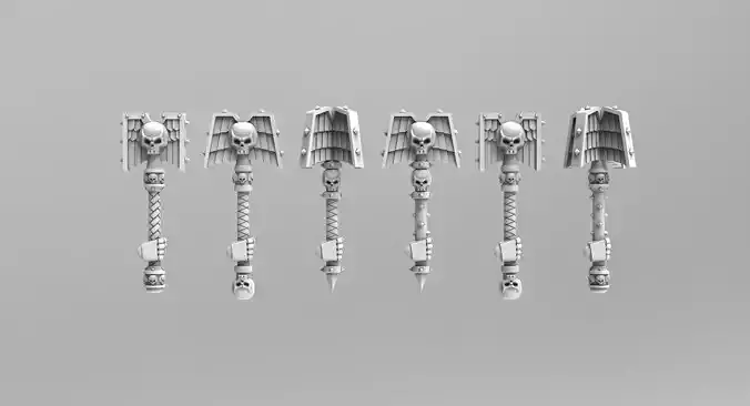 Space Priest Rods of Office - Standard and Next Gen Hands 3D print model