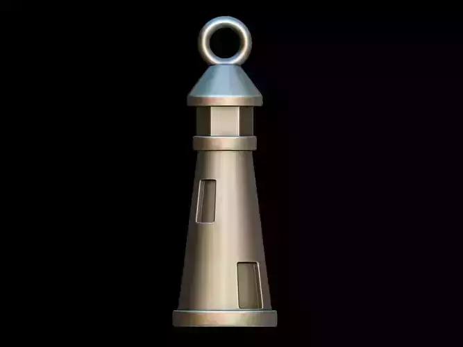 Lighthouse key ring pendant