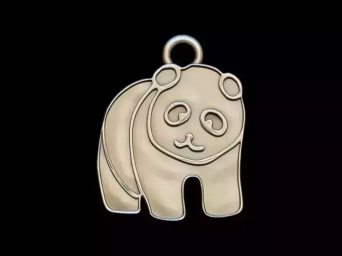 Panda key ring pendant