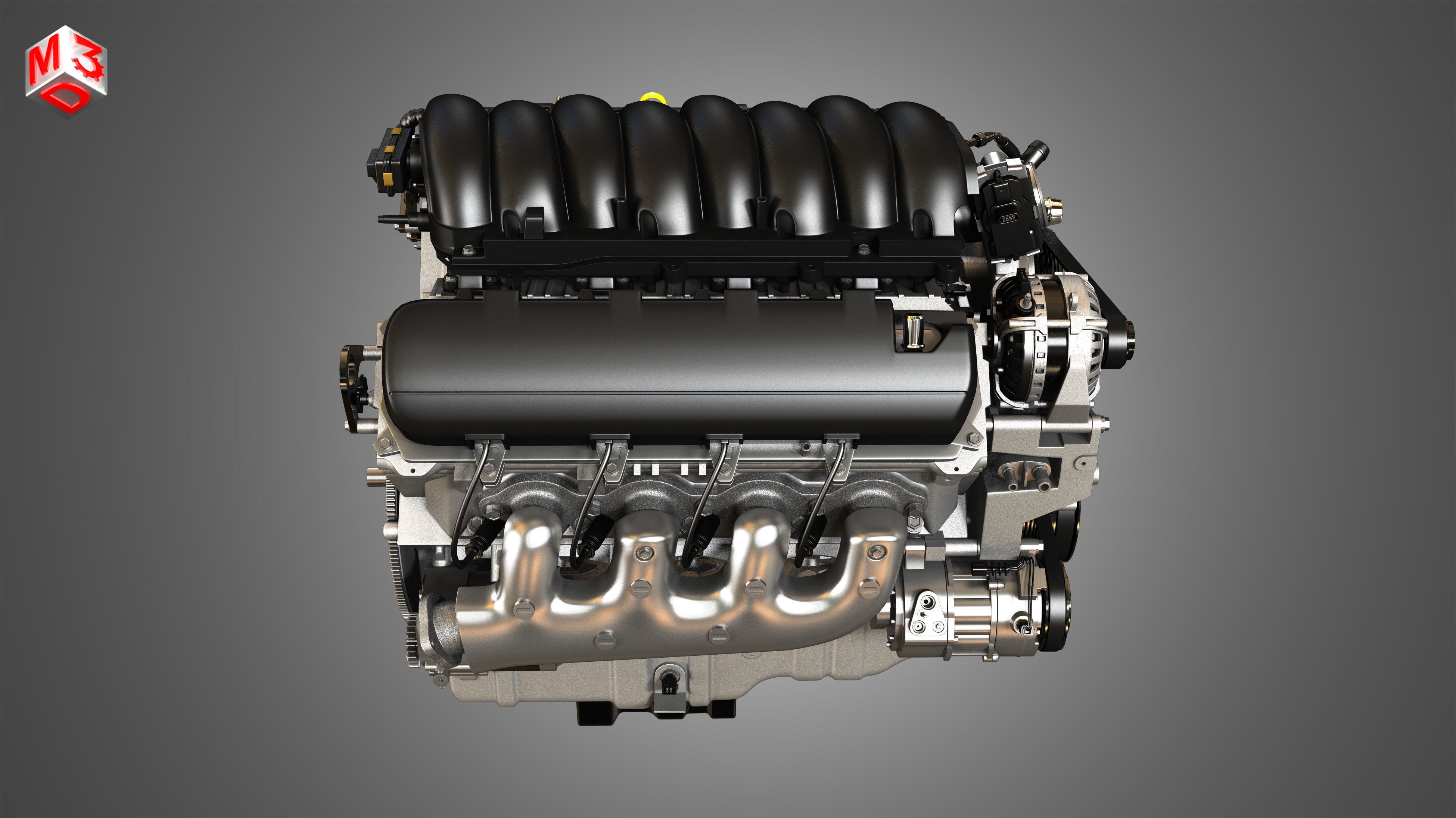 1500 Silverado Engine - V8 Pickup Truck Engine 3D model_12