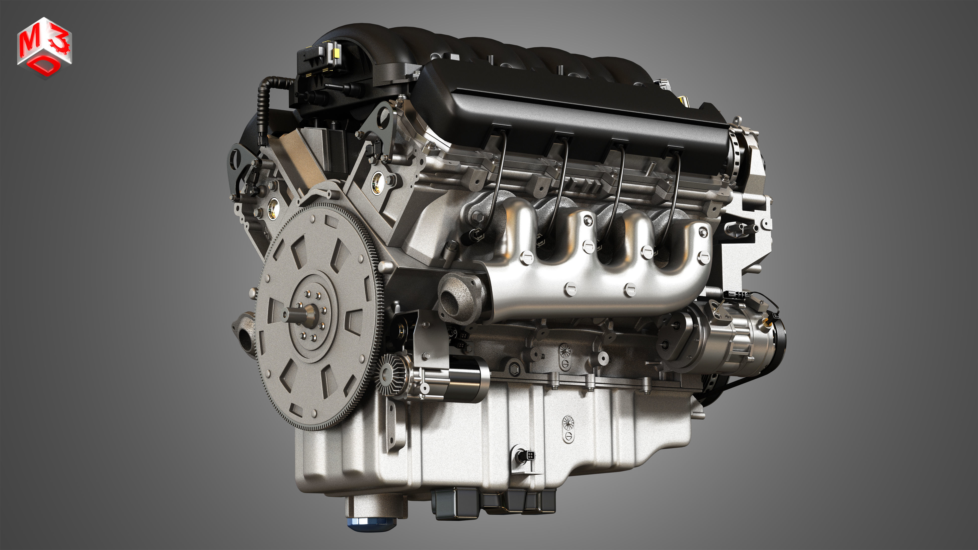 1500 Silverado Engine - V8 Pickup Truck Engine 3D model_8
