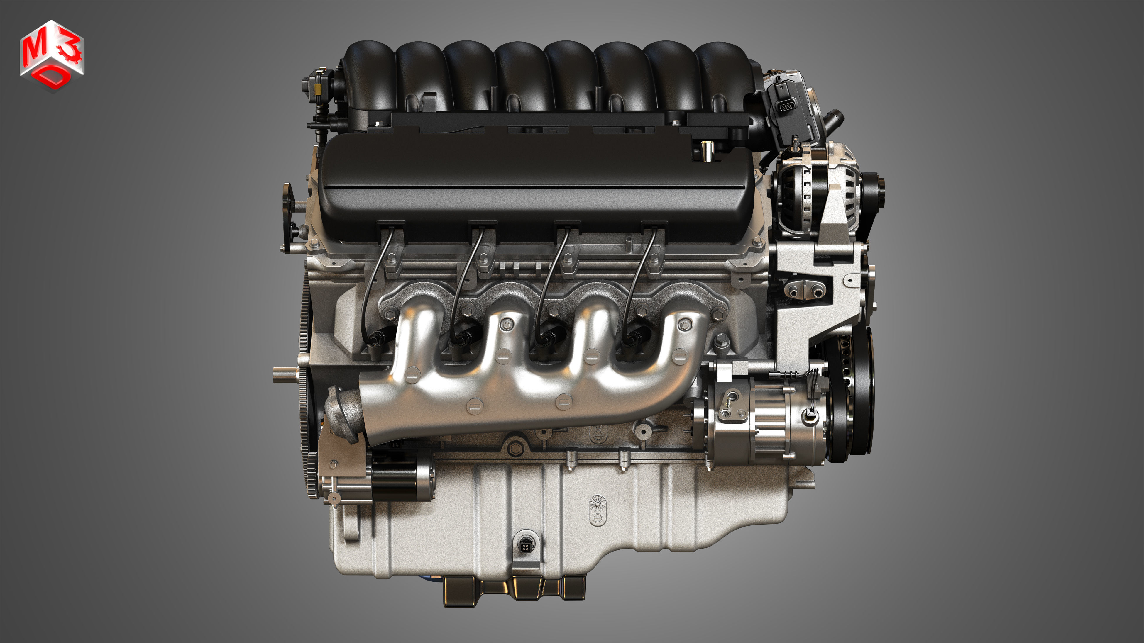 1500 Silverado Engine - V8 Pickup Truck Engine 3D model_6
