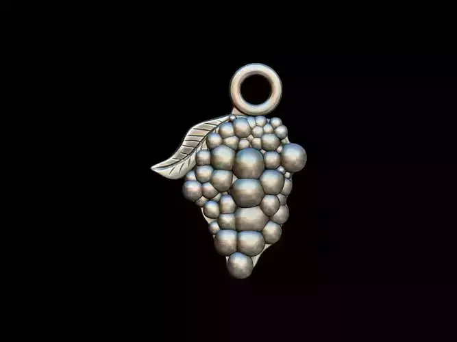 Grape silver charm