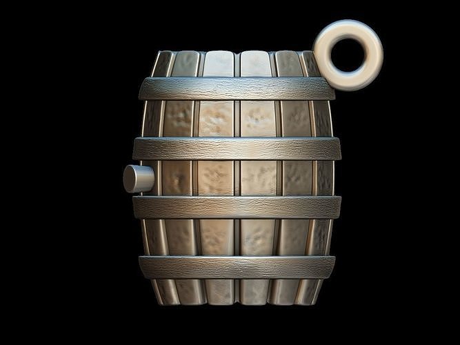 Barrel wooden 3D print model