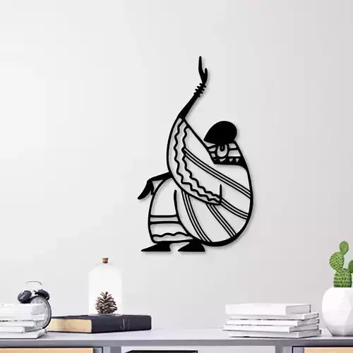 AFRICAN WOMAN WALL ART 3D model