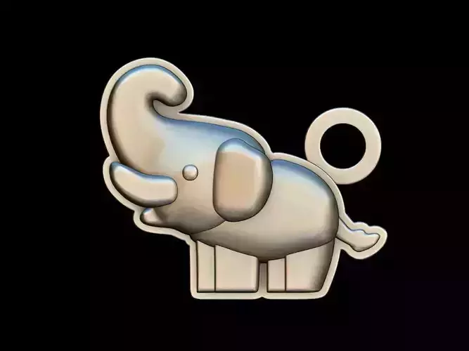 Elephant shaped charm