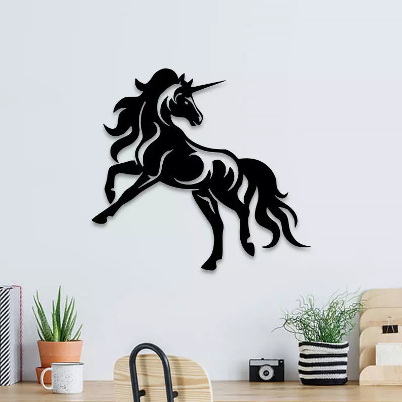 Unicorn horse wall decoration 3D model