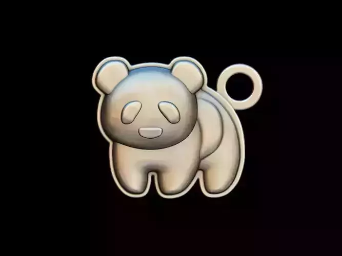 Panda bear charm 3D print model