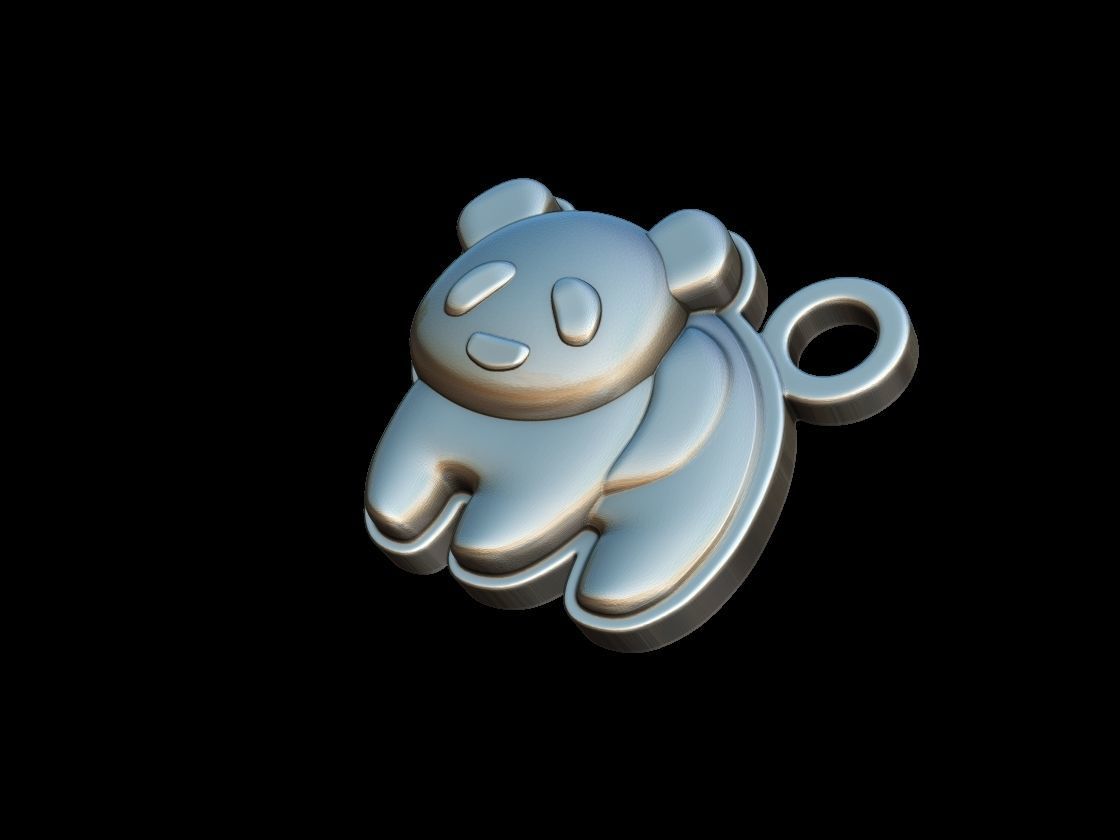 Panda bear charm 3D print model_2