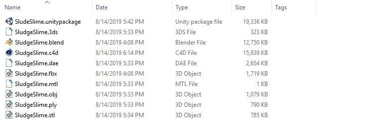 PBR Slime Pack Low-poly 3D model_26