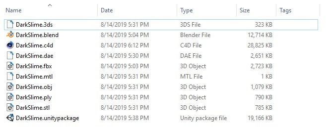 PBR Slime Pack Low-poly 3D model_21