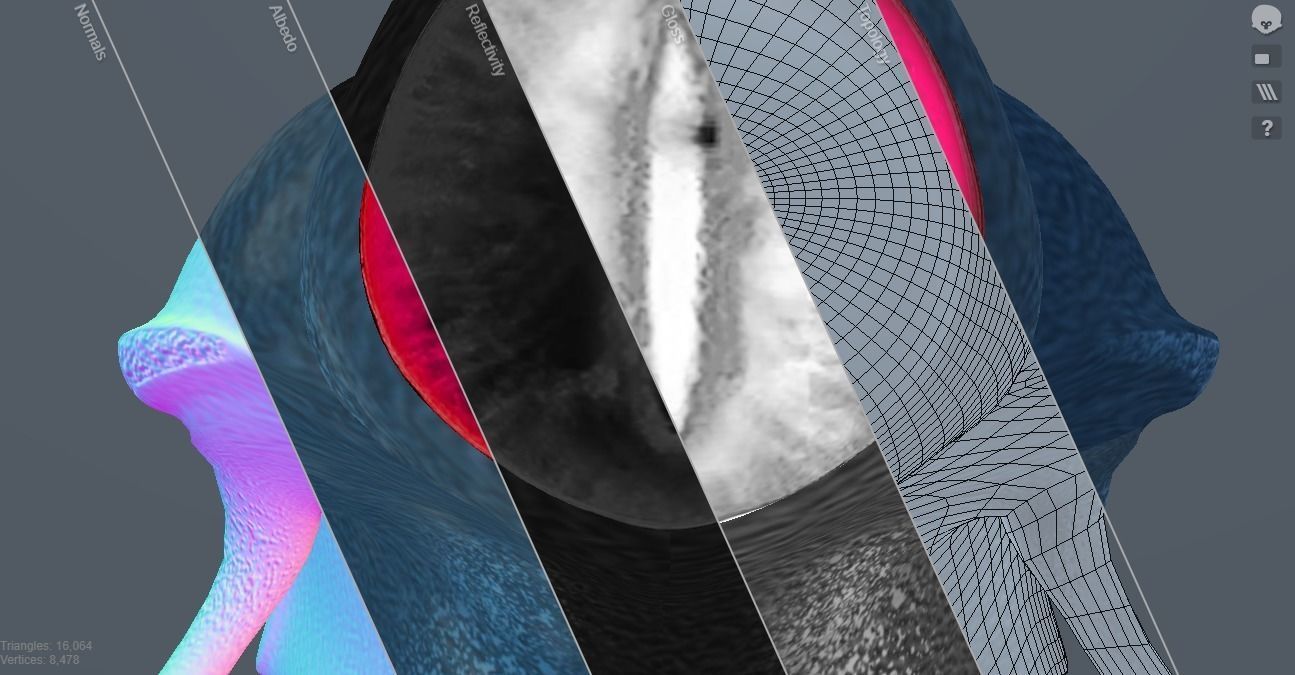 PBR Slime Pack Low-poly 3D model_10