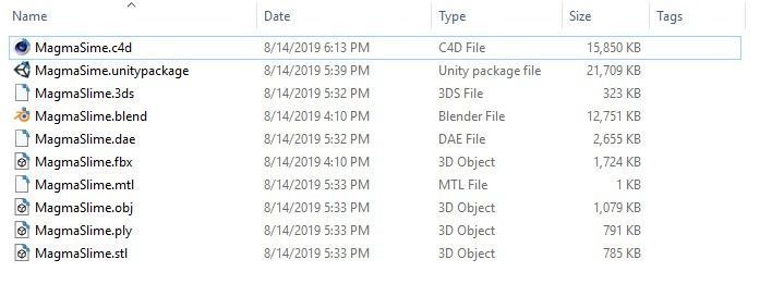 PBR Slime Pack Low-poly 3D model_16