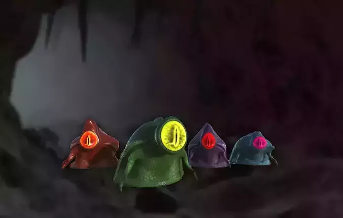 PBR Slime Pack Low-poly 3D model