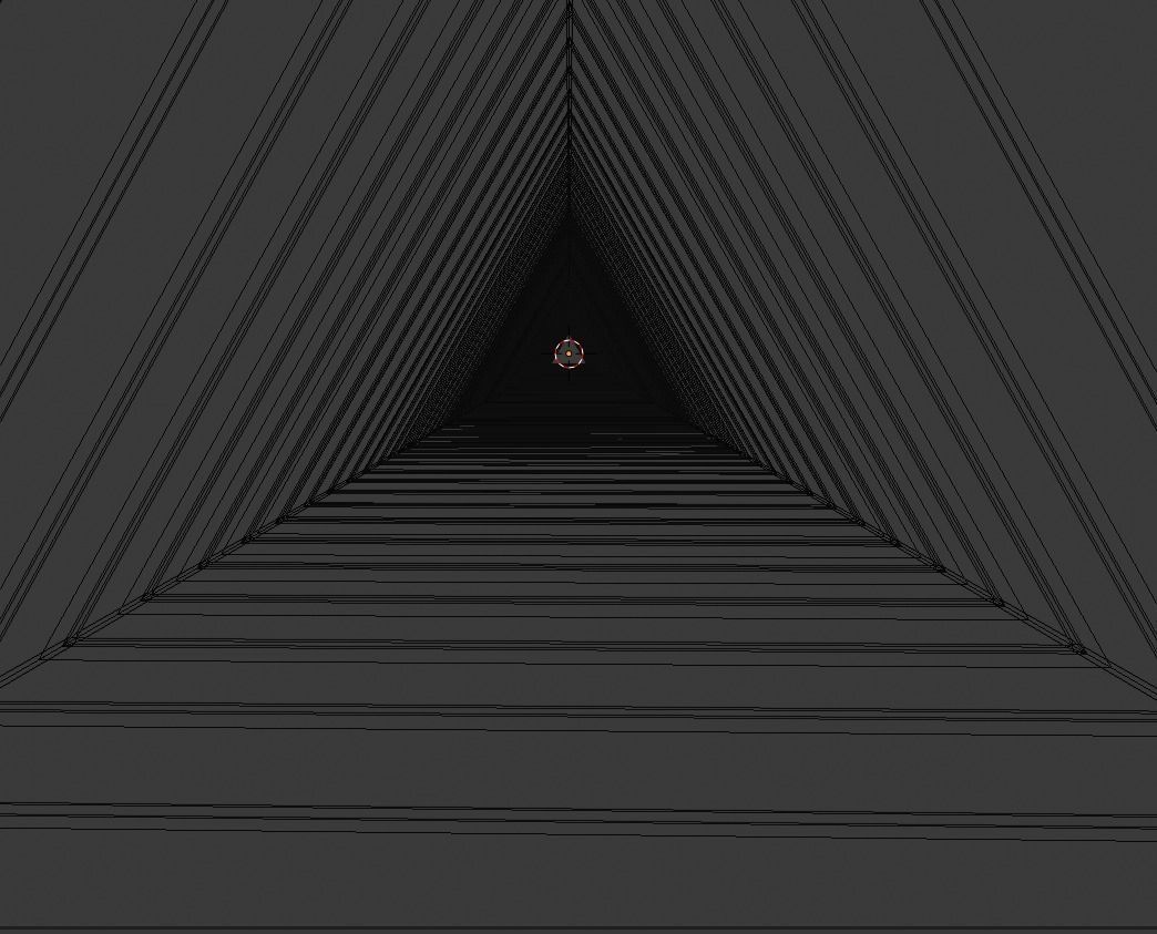 lights tunnel blender animation Low-poly 3D model_1