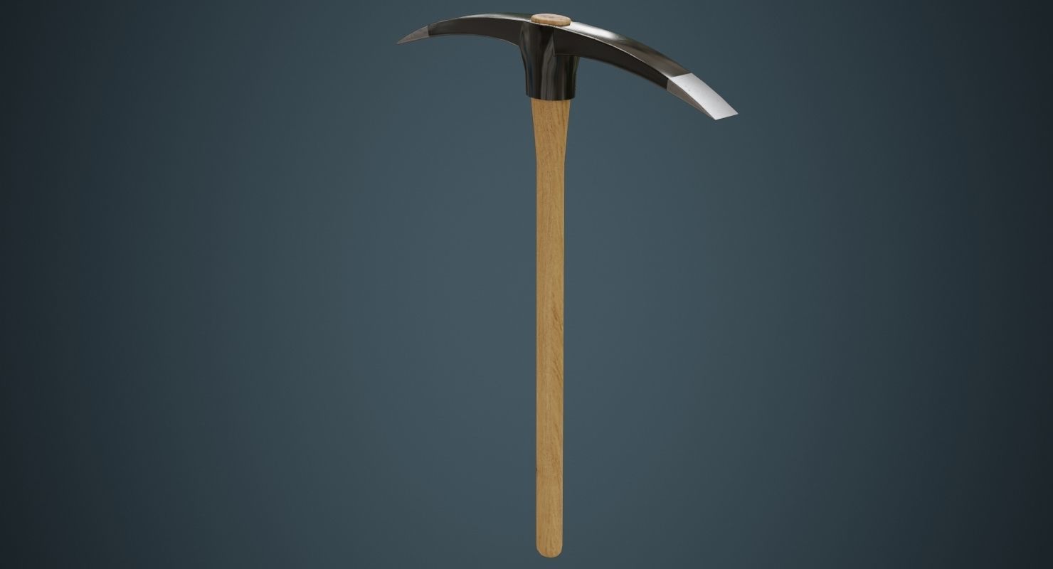 Pickaxe 2A Low-poly 3D model_4