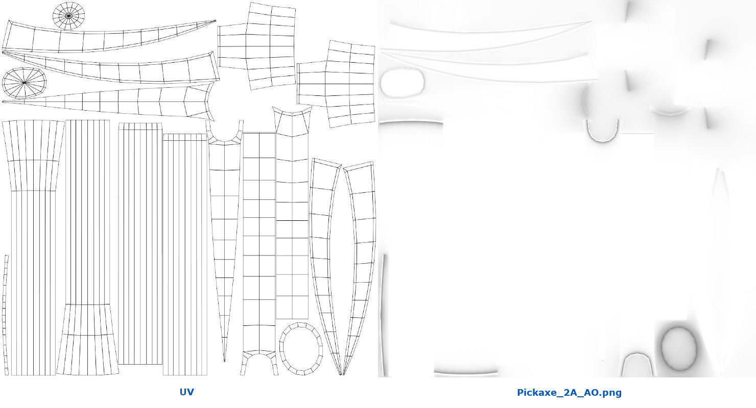 Pickaxe 2A Low-poly 3D model_9