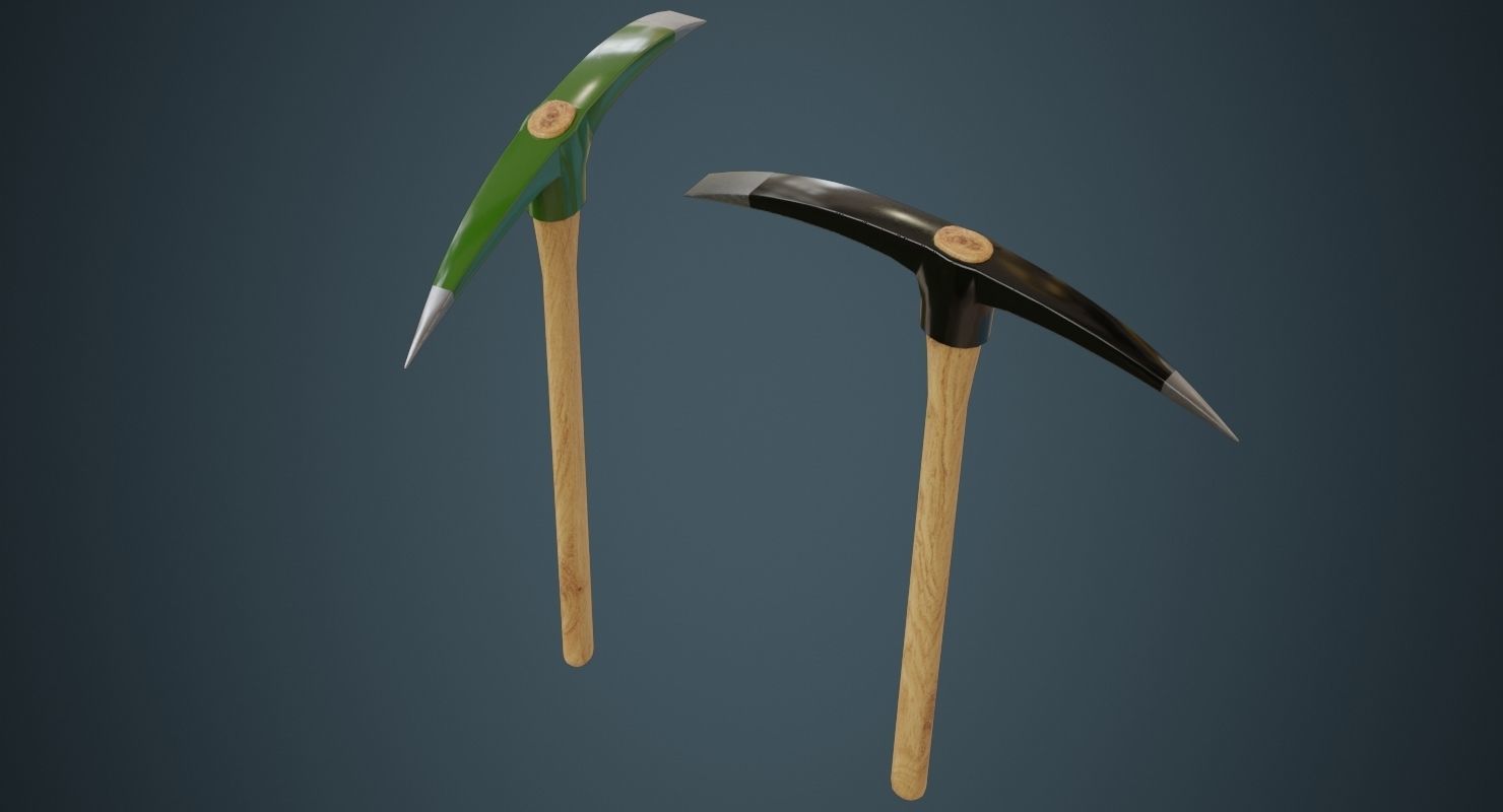 Pickaxe 2A Low-poly 3D model_1