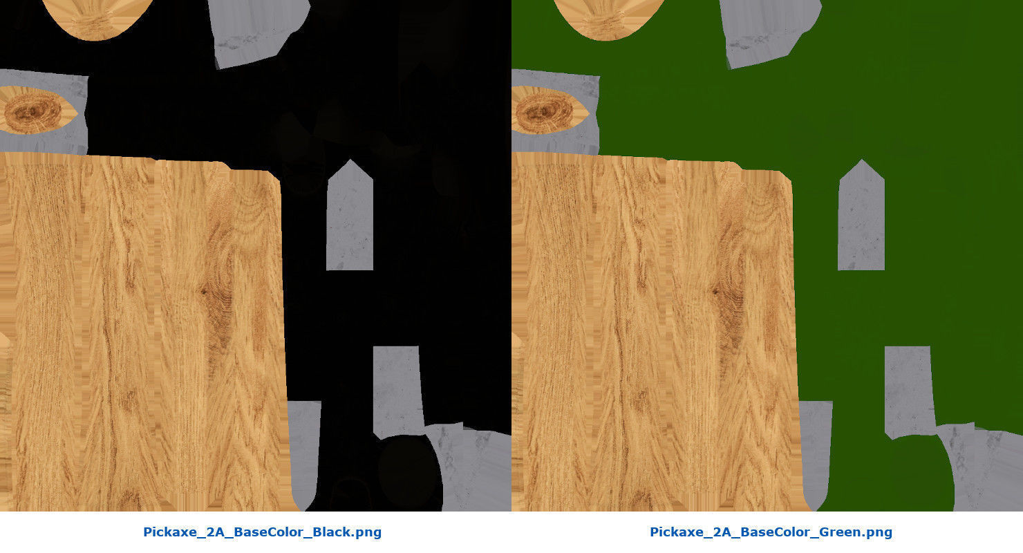 Pickaxe 2A Low-poly 3D model_10