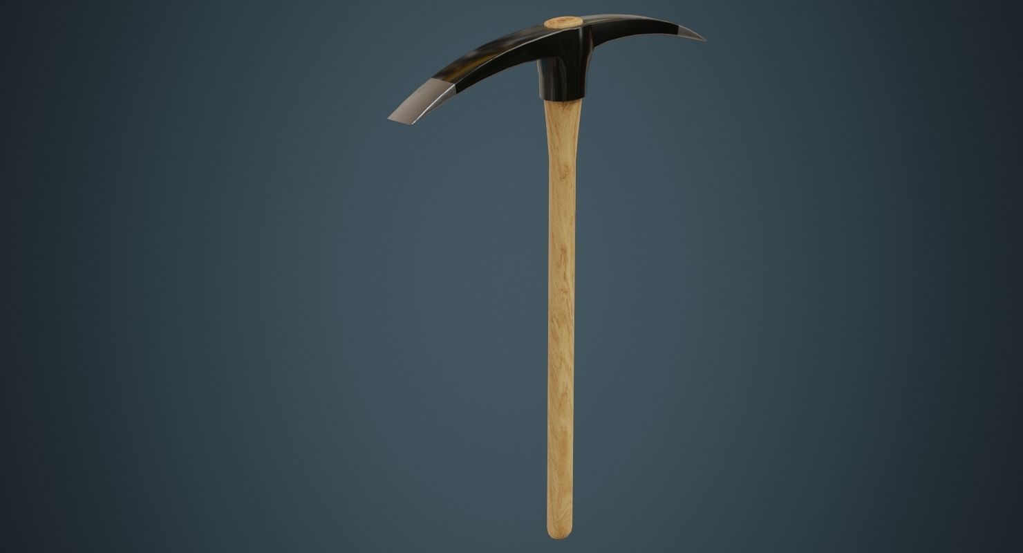 Pickaxe 2A Low-poly 3D model_3