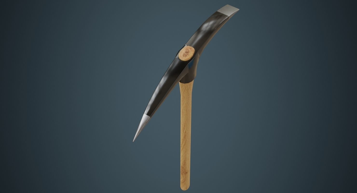 Pickaxe 2A Low-poly 3D model_5