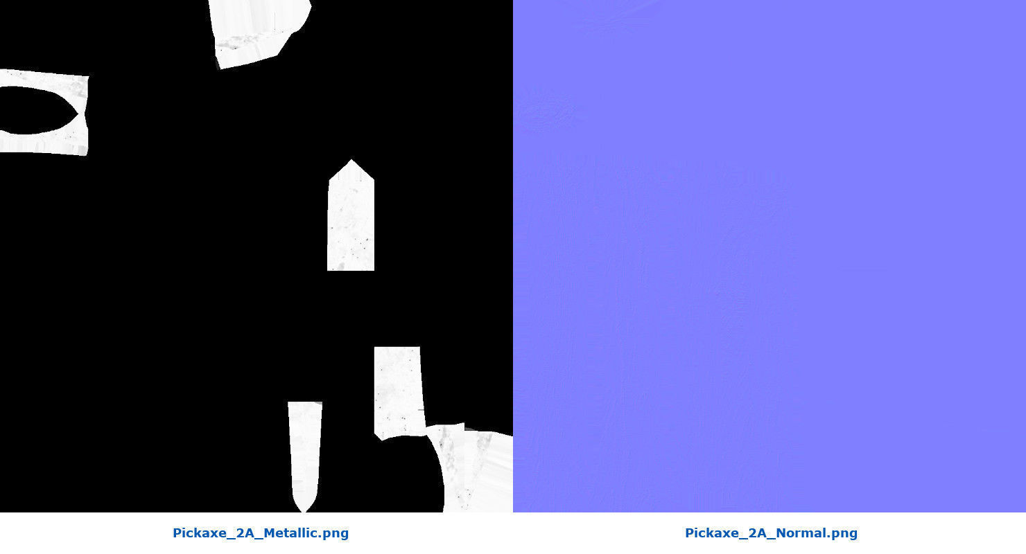 Pickaxe 2A Low-poly 3D model_11