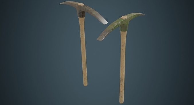 Pickaxe 2B Low-poly 3D model