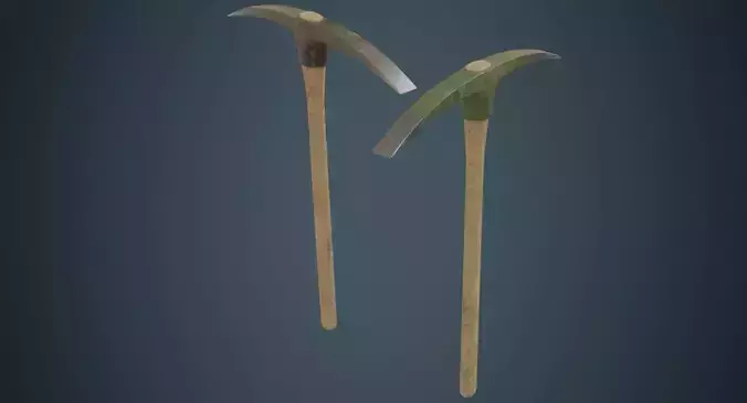 Pickaxe 2B Low-poly 3D model