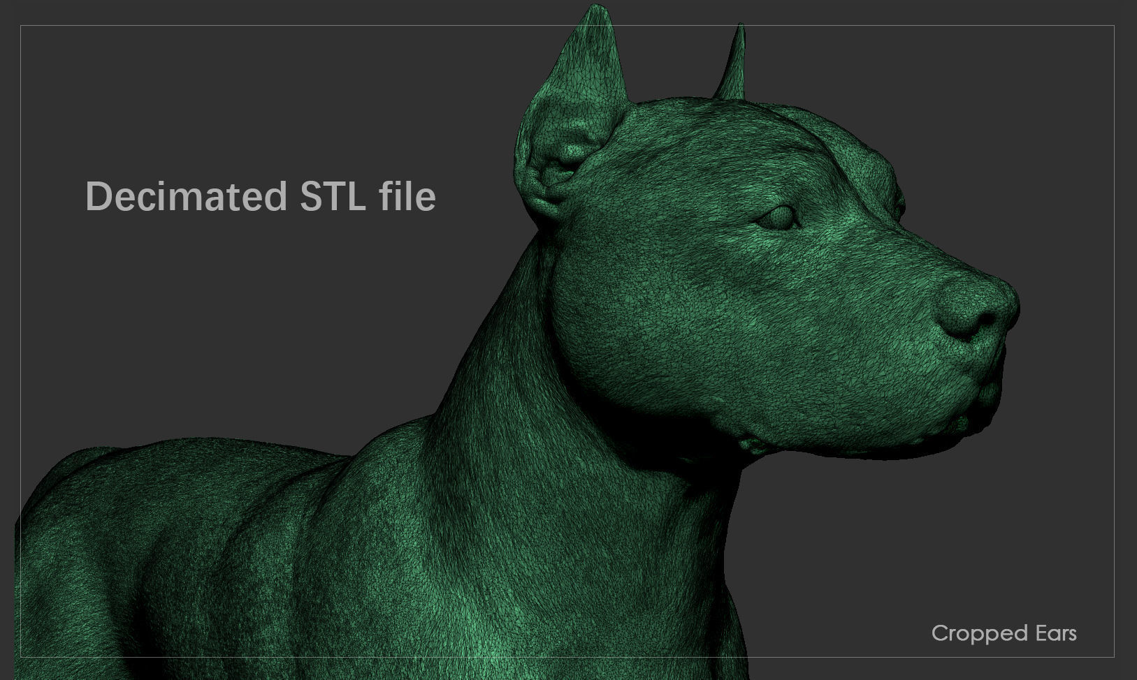 Pitbull High-Poly pit bull dog 3D print model_9