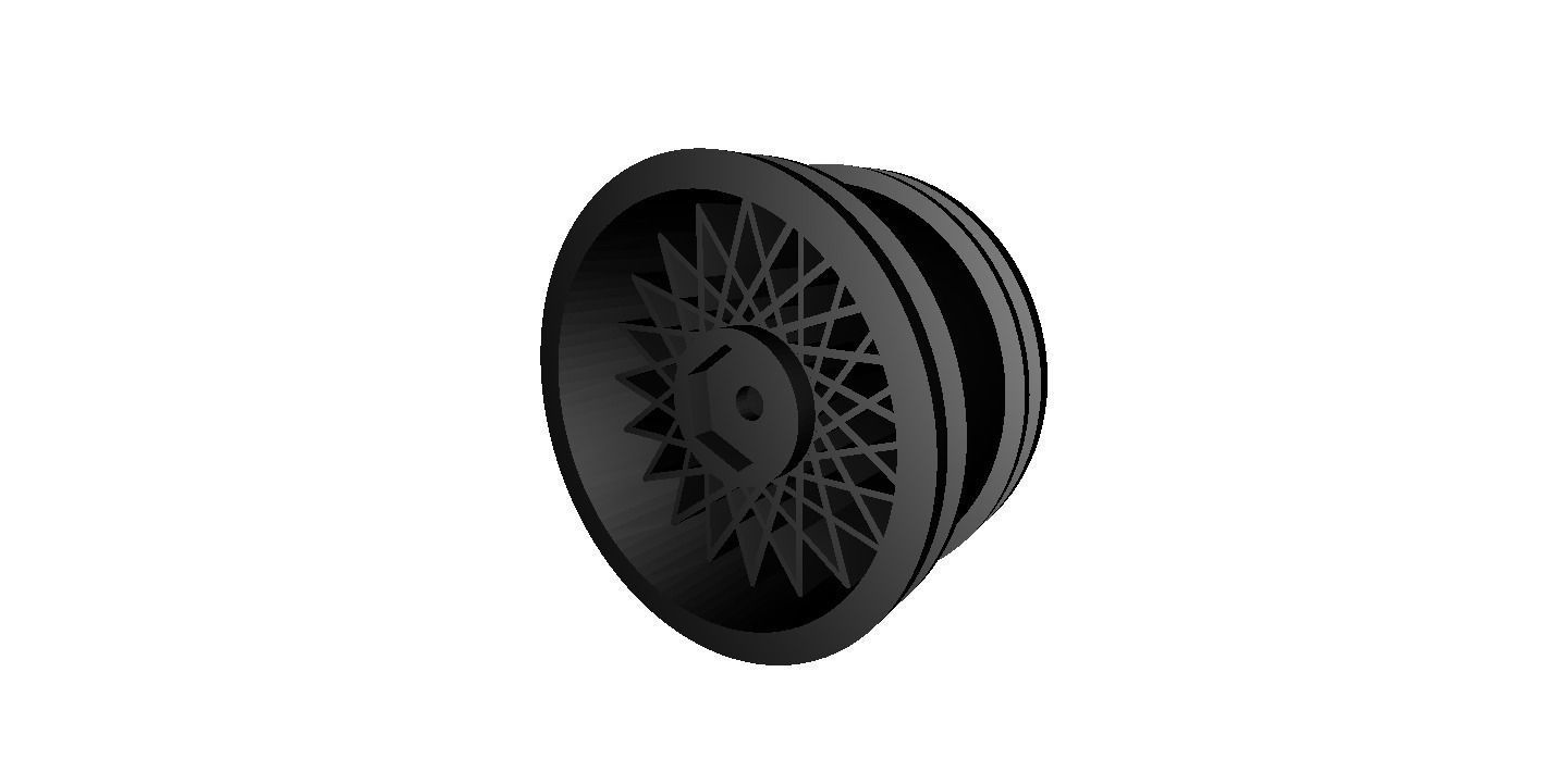 RC Car Drift Wheel Kreuzspeiche width 29mm offset minus 6mm 3D print model_2