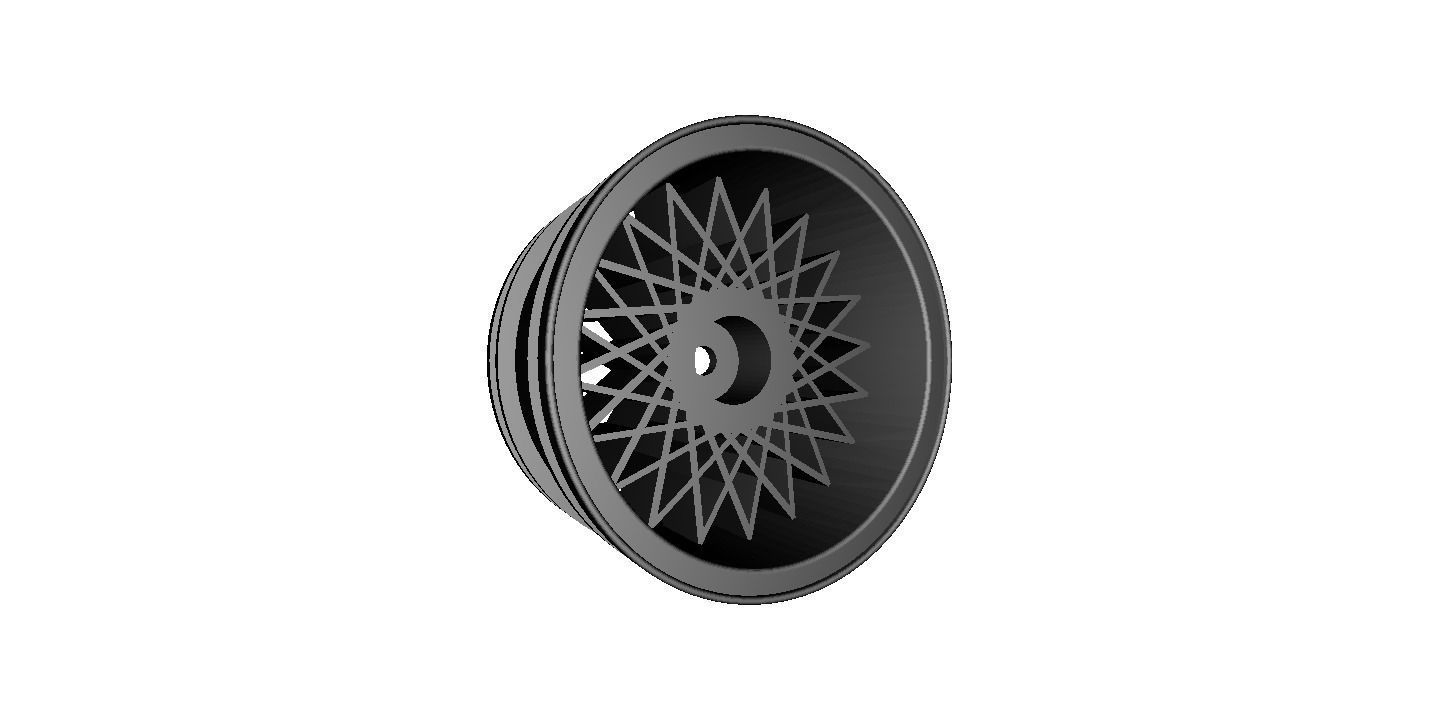 RC Car Drift Wheel Kreuzspeiche width 29mm offset minus 6mm 3D print model_0