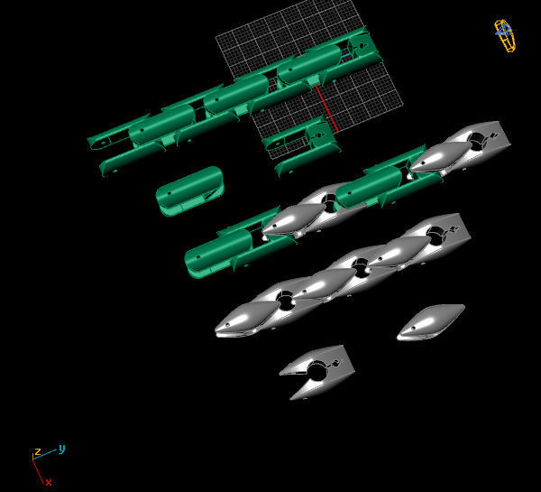 NECKLACE set of gold chain links 3D print model_1